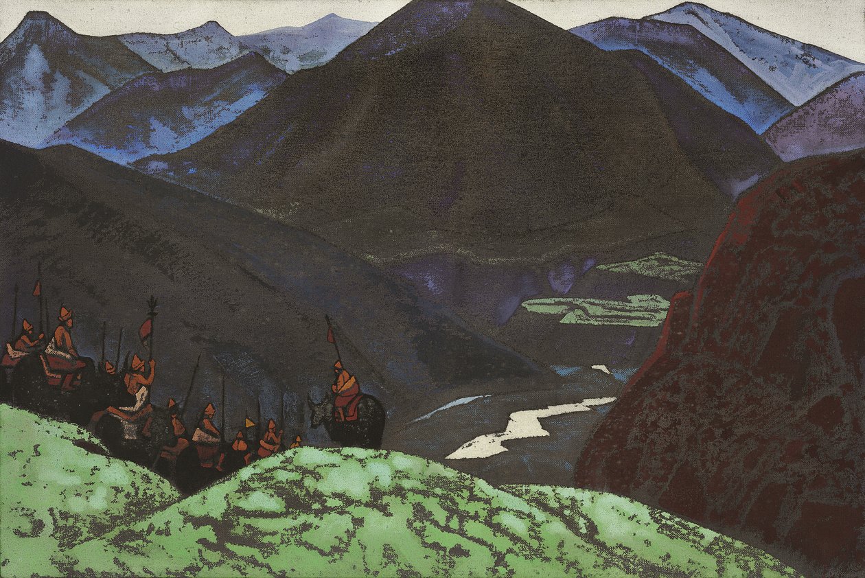 Gesar Khans värd, 1931 av Nicholas Roerich