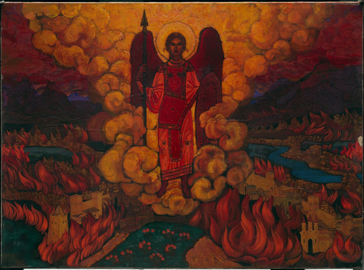 Den siste ängeln, 1912 av Nicholas Roerich