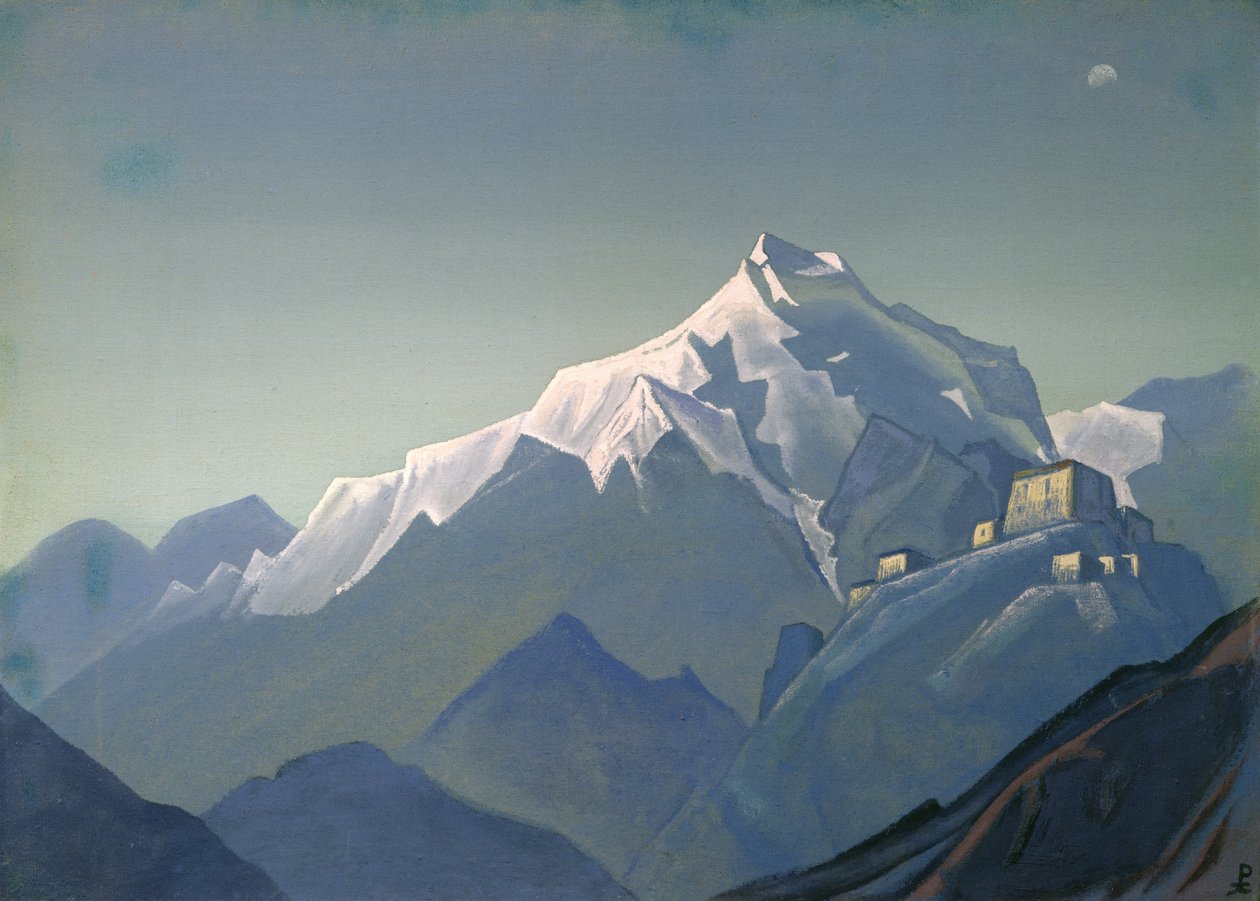 Tibet: Ett kloster, 1944 av Nicholas Roerich