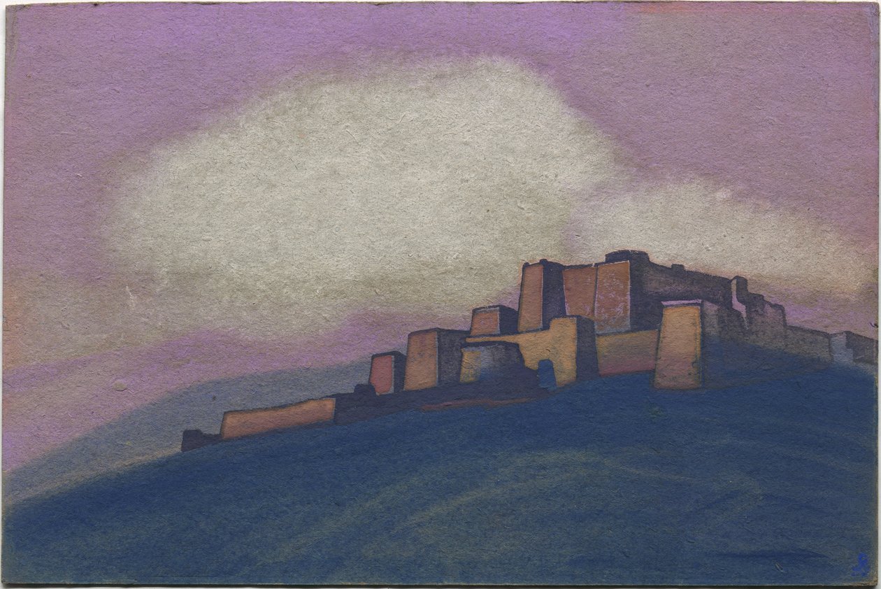 Tibetansk fästning, 1936 av Nicholas Roerich