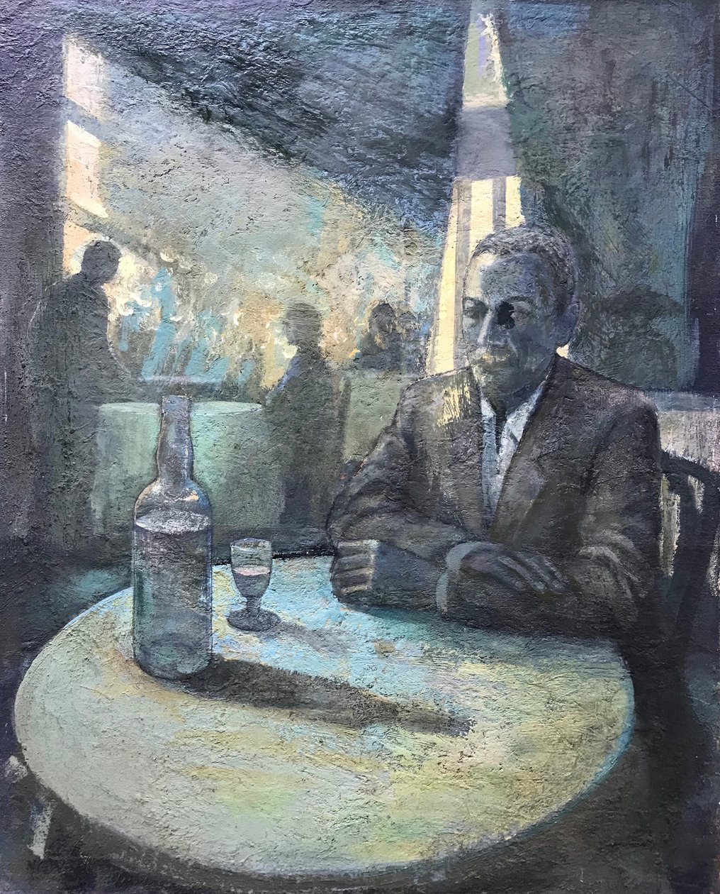 Firewater, 2018-23 (olja på pannå) av Nick Williams