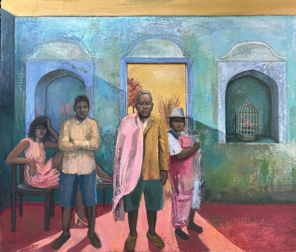 The Caged Bird, 2019-23 (olja på pannå) av Nick Williams