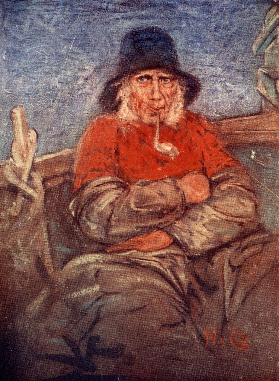 En gammal fiskare i Scheveningen, 1904 av Nico Jungman