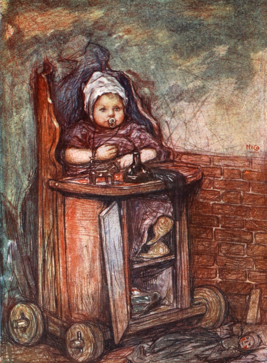 Baby i stol, 1904 av Nico Jungman