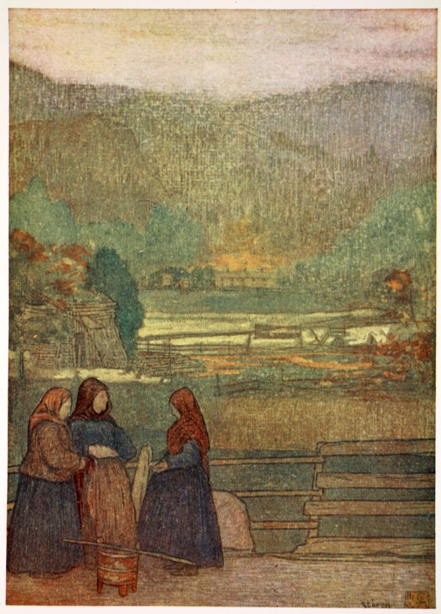 Lantkvinnor som säljer bär på vägen till Storen, 1905 av Nico Jungman