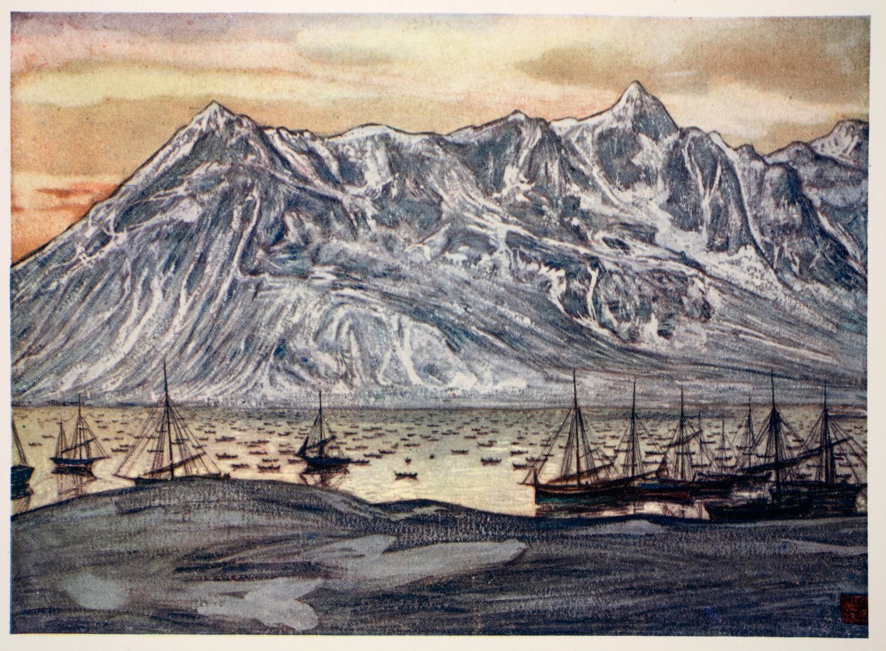 Fiskebåtar vid Lofoten, 1905 av Nico Jungman