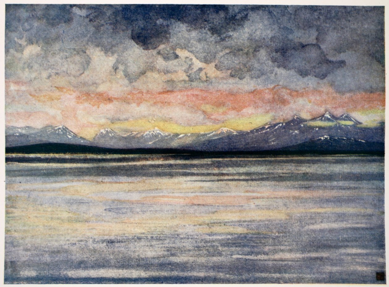 Berg och fjord mot Molde, 1905 av Nico Jungman