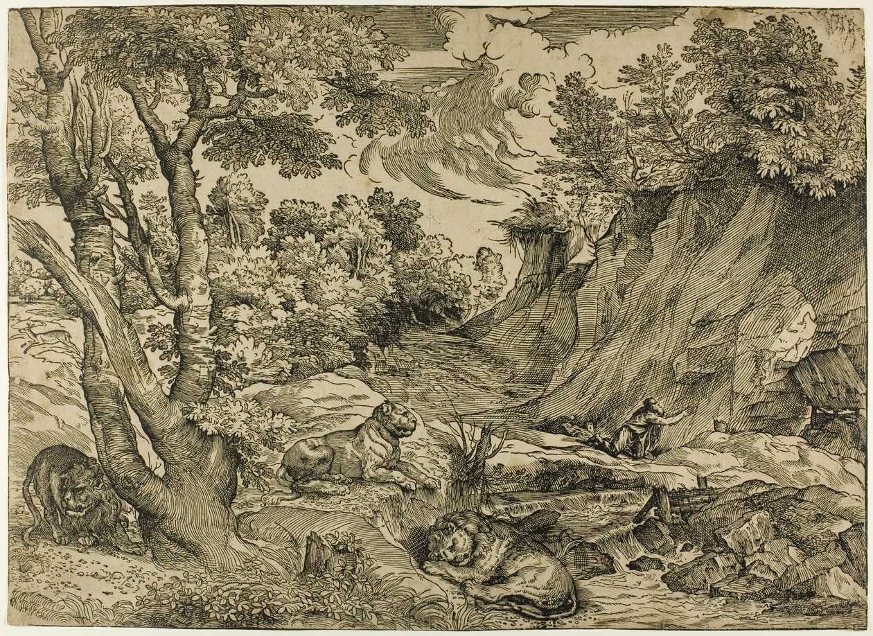 Saint Hieronymus i vildmarken av Nicolò Boldrini