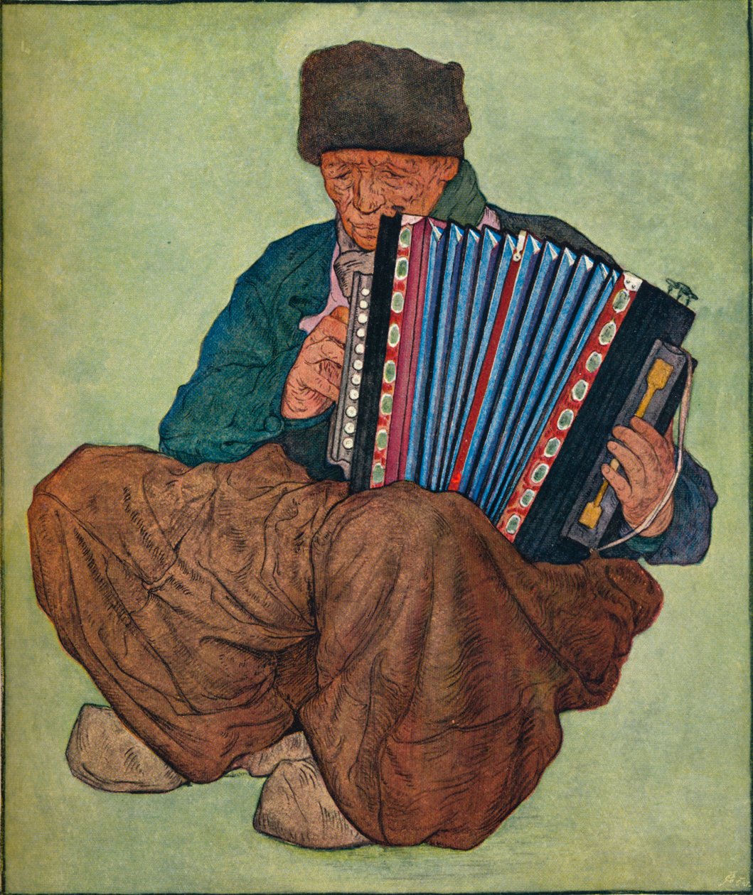 En Volendam-musiker, 1800-talet. av Nicolaas Wilhelm Jungmann