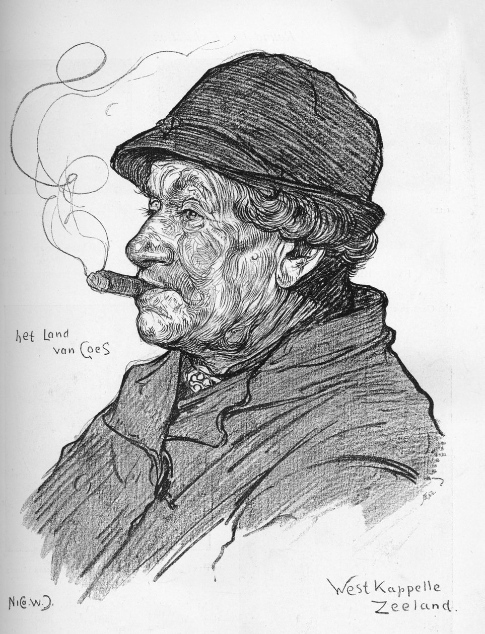 Skiss av Nico Jungmann, c1900 av Nicolaas Wilhelm Jungmann