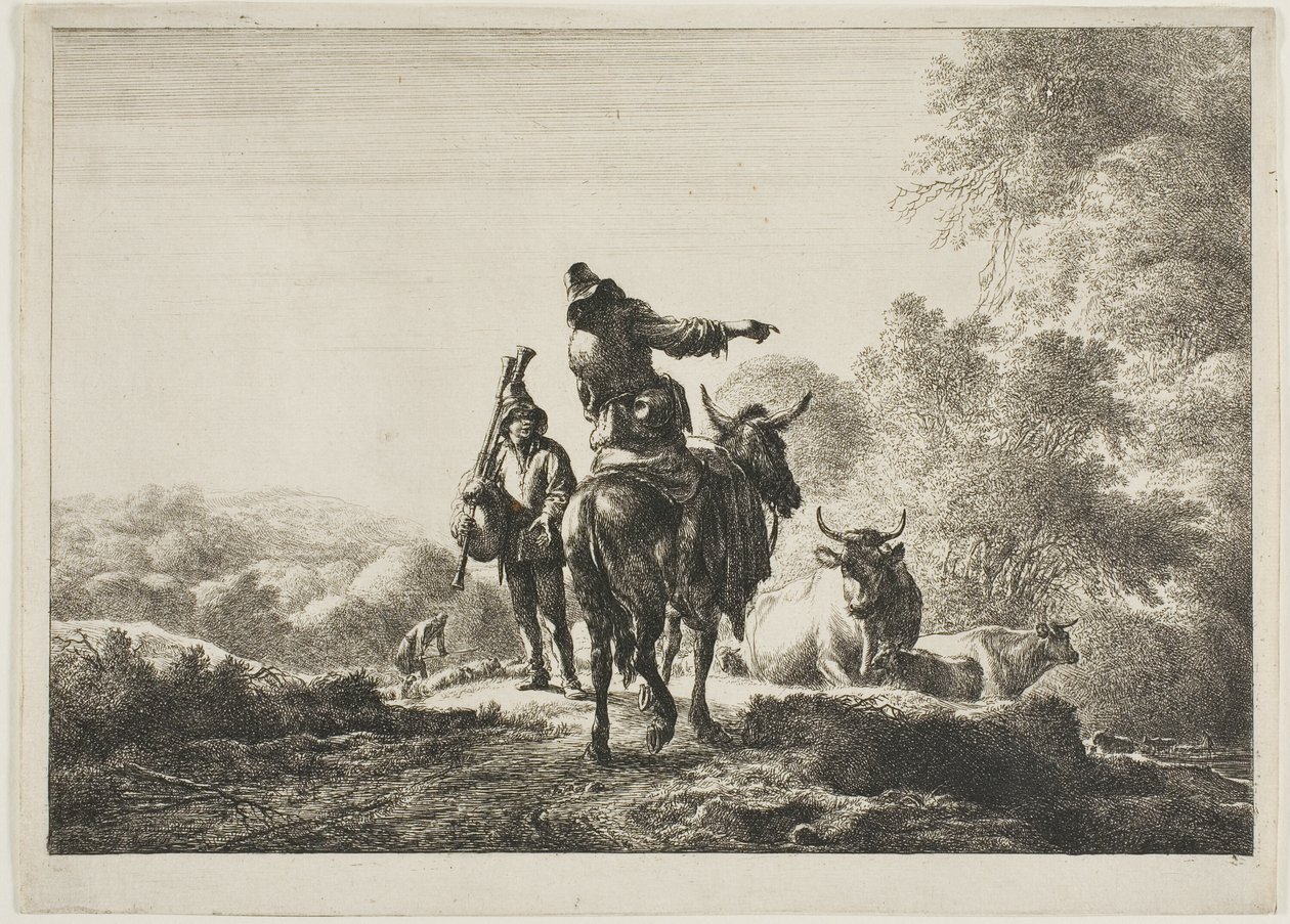 Säckpipsspelaren av Nicolaes Berchem