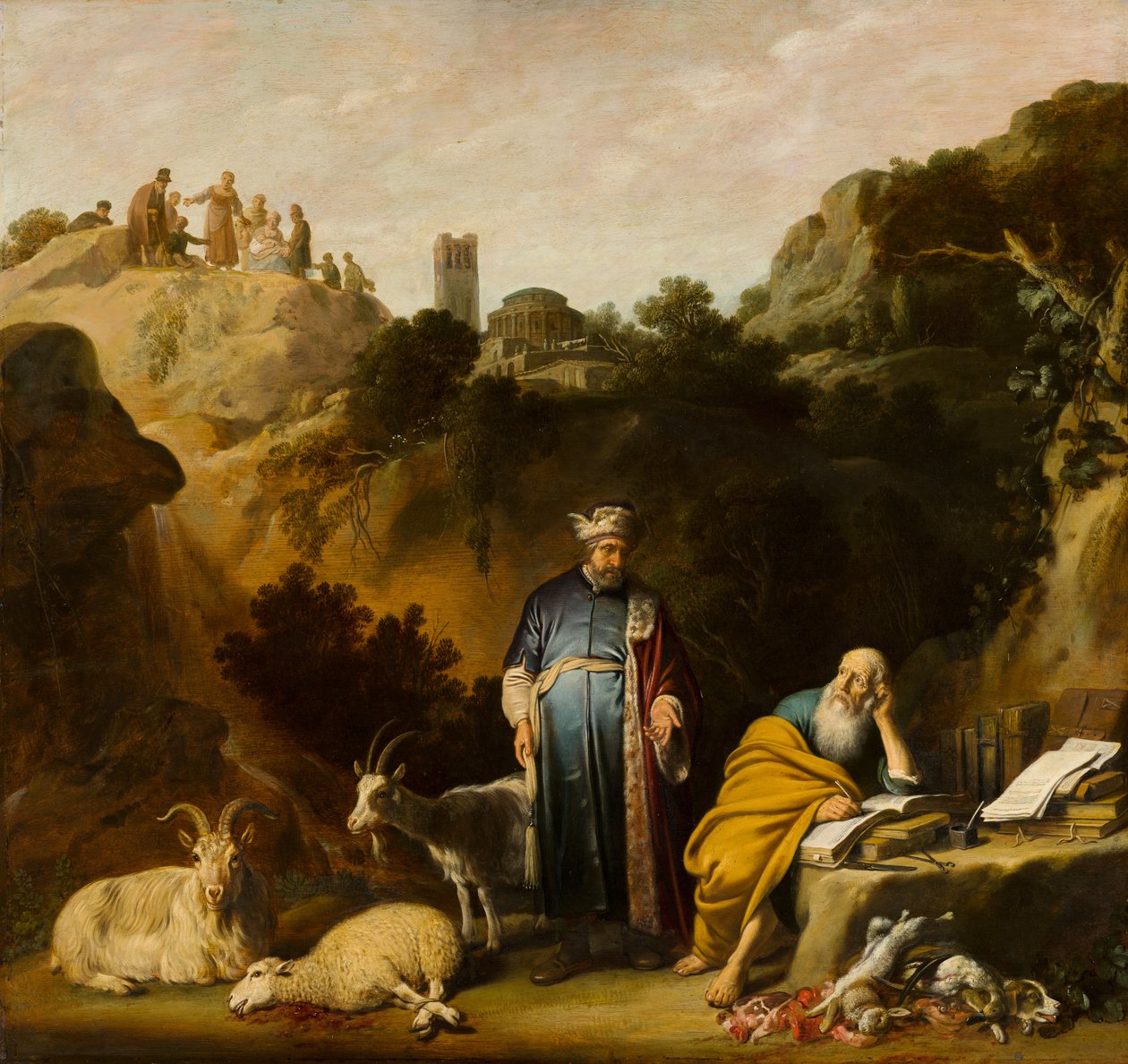 Hippokrates besökte Democritus, 1636 av Nicolaes Cornelisz Moeyaert