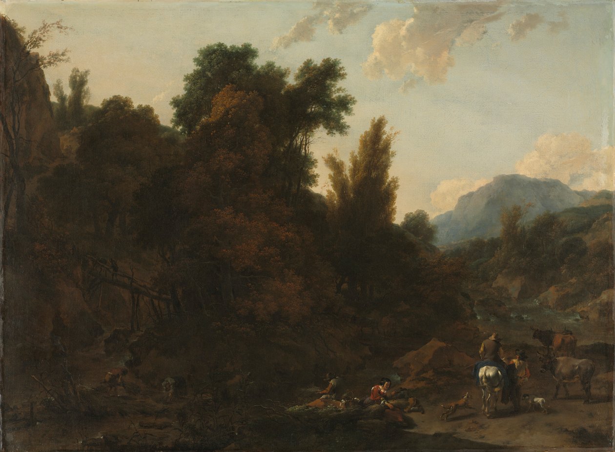 Rush Gatherers, 1657. av Nicolaes Pietersz. Berchem