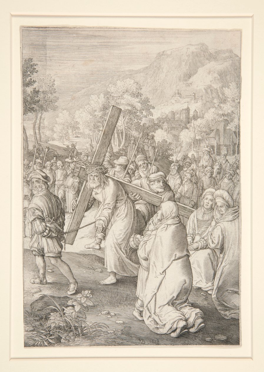Kristus som bär korset (Passion Series) av Nicolaes de Bruyn