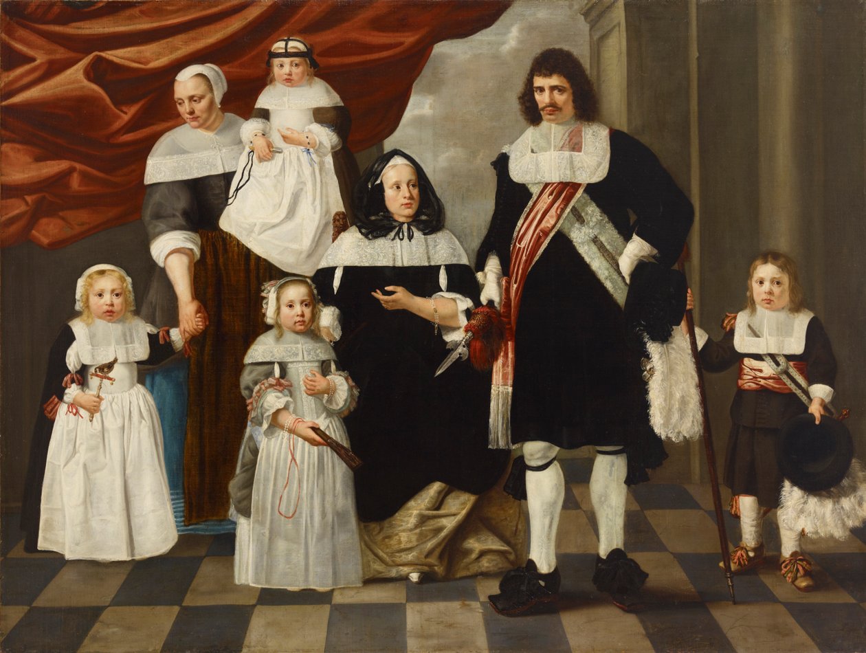 Porträtt av en familj. av Nicolaes de Helt Stockade
