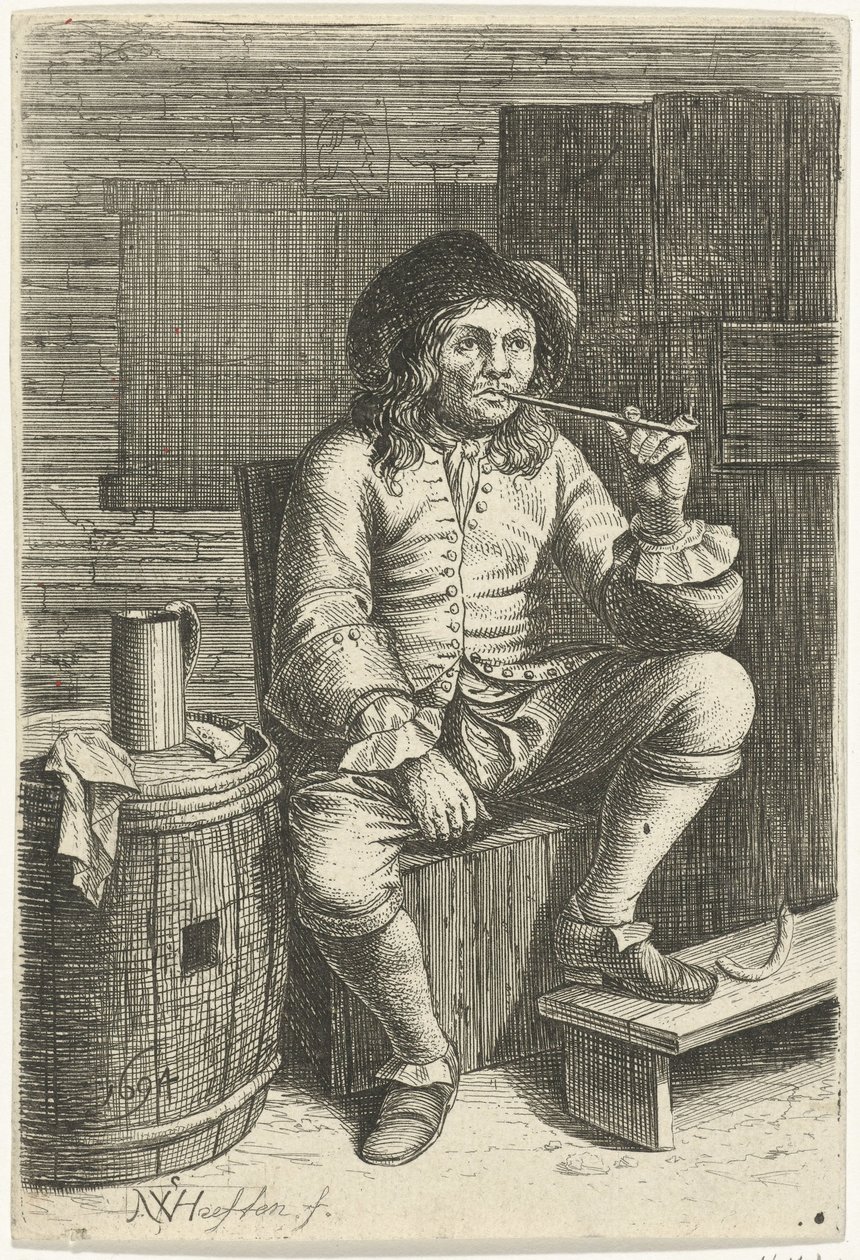 rökande man av Nicolaes van Haeften