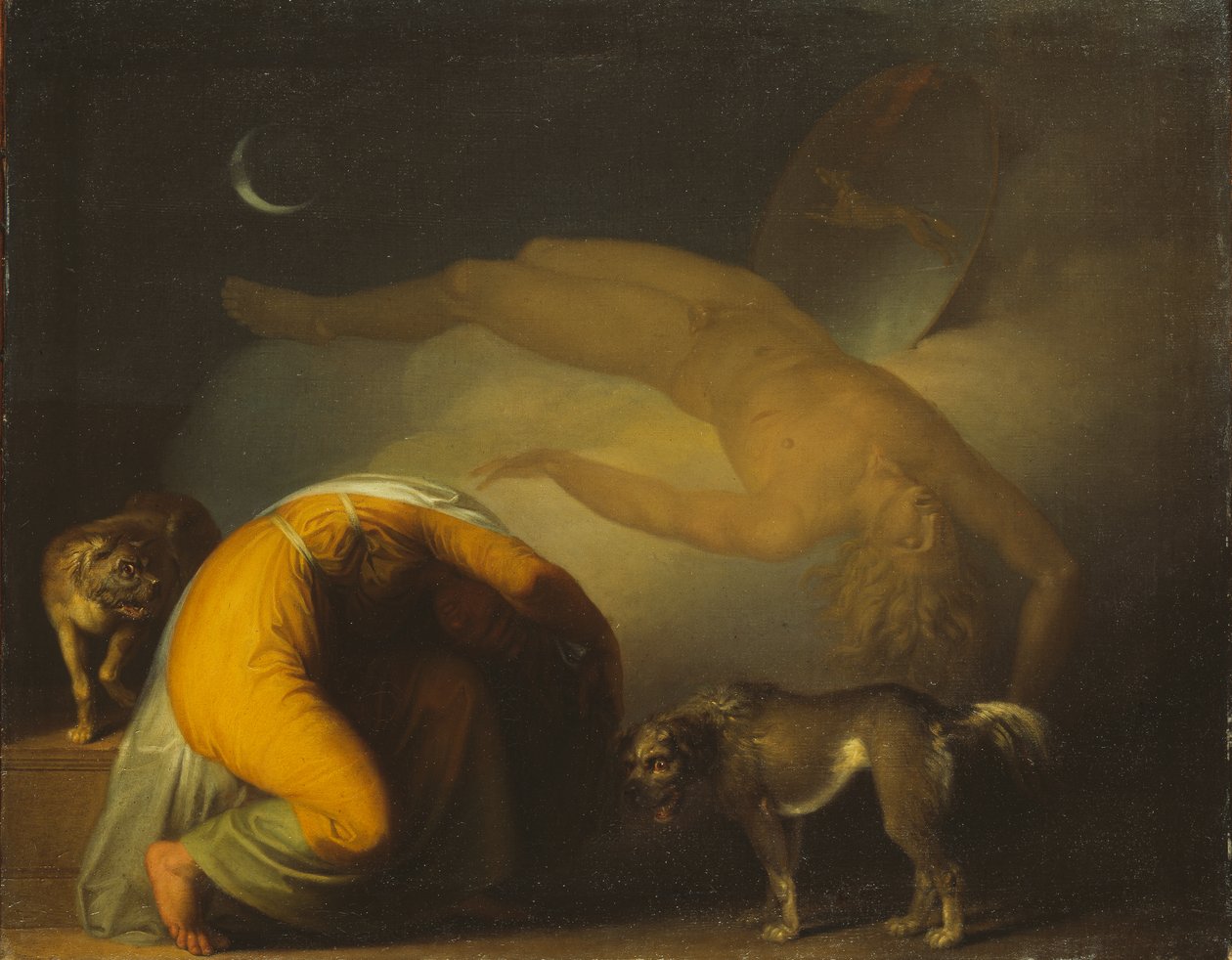 Culmins ande visar sig för sin mor, från Ossians sånger av Nicolai Abraham Abildgaard