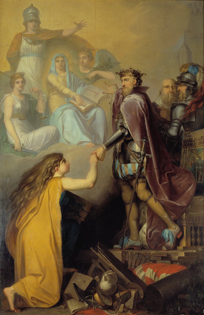 Christian III stöder Danmark av Nicolai Abildgaard