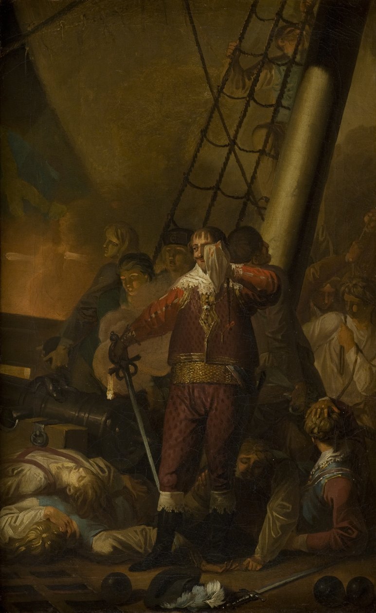 Christian IV ombord på sitt flaggskepp "The Trinity" av Nicolai Abildgaard