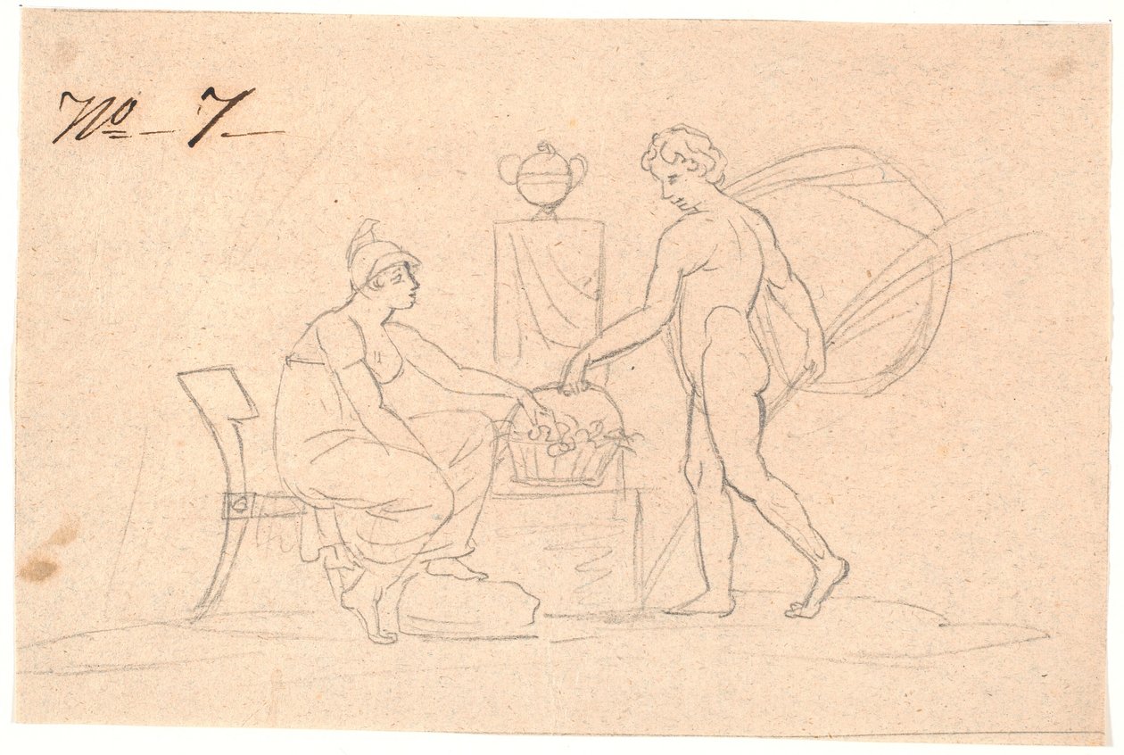 Två figurer av Nicolai Abildgaard