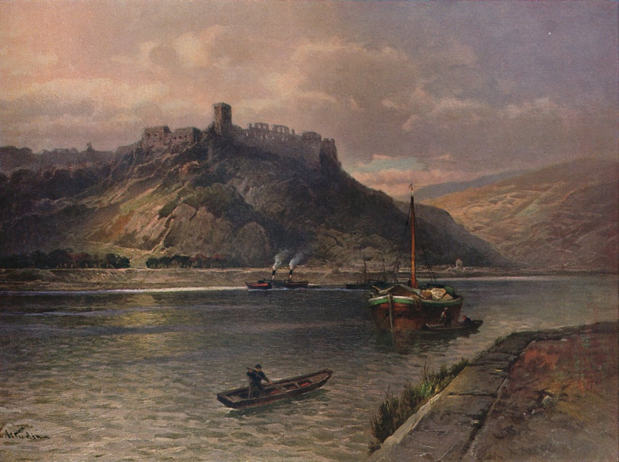Ruine Rheinfels, Rheinfels slott, 1923. av Nicolai Astudin