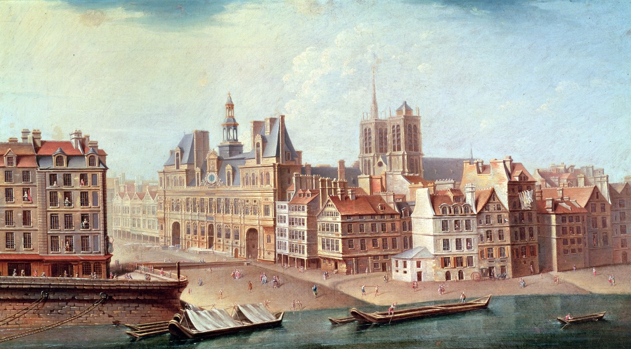 Place de Greve 1750 av Nicolas Raguenet
