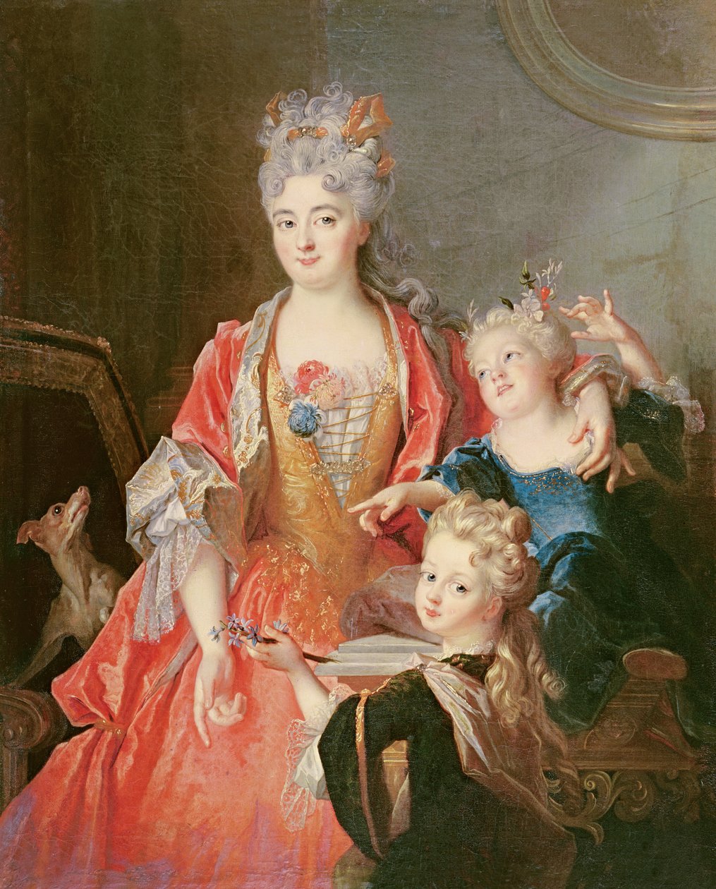En kvinna med två barn av Nicolas de Largillière