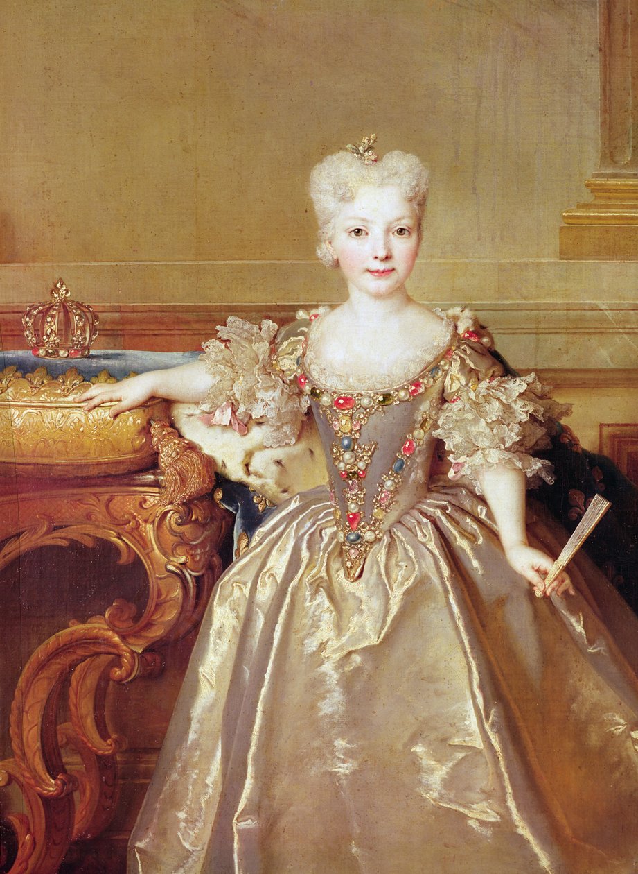 Infanta Maria Ana Victoria de Borbón, 1724 (detalj av 38777) av Nicolas de Largillière