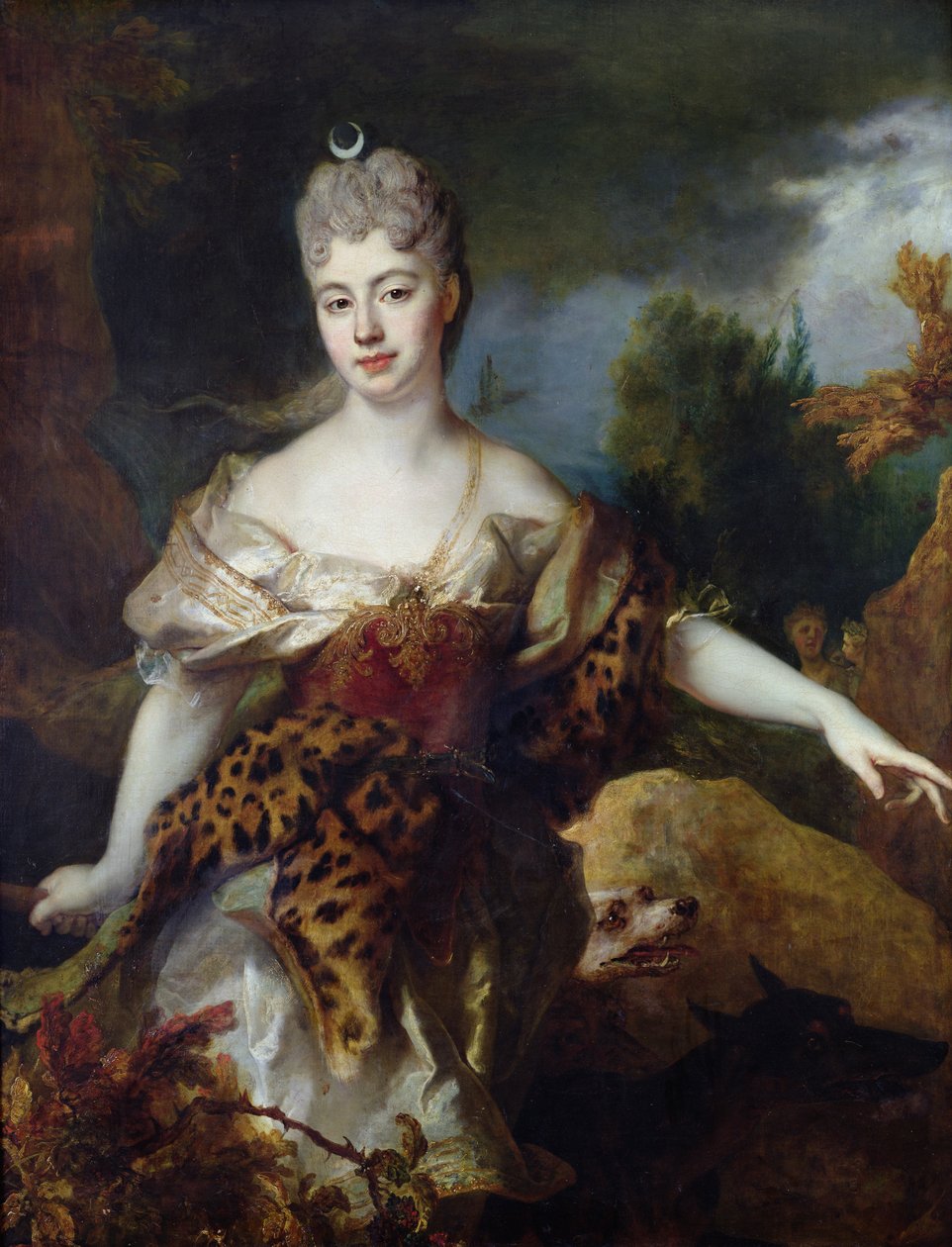 Porträtt av Mademoiselle de Barral som Diana, c.1714 av Nicolas de Largillière