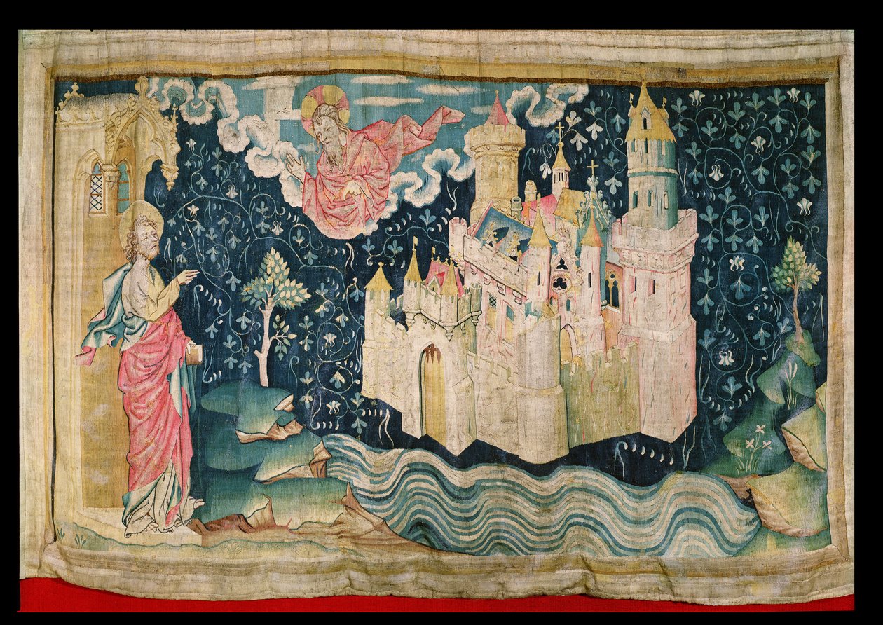 Det nya Jerusalem, nummer 80 från Angers apokalyps, 1373-87 (gobeläng) av Nicolas Bataille