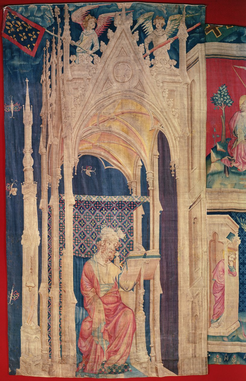 The Reader, från Apocalypse Tapestry of Angers, 1373-87 (gobeläng) av Nicolas Bataille