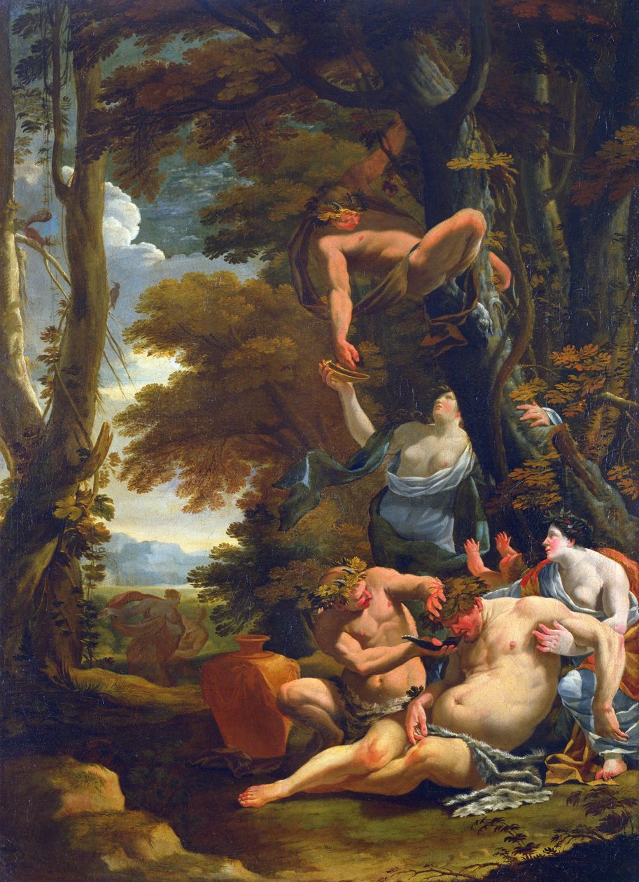Drunken Silenus, 1640-50 av Nicolas Chaperon