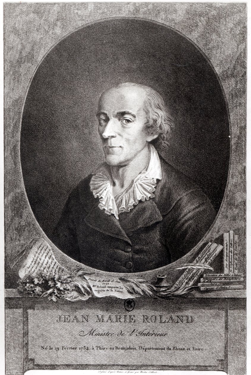 Jean Marie Roland de La Platiere (1734-93) av Nicolas Colibert
