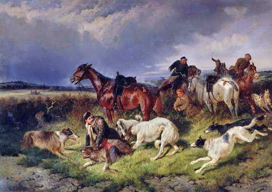 Vargjakt, 1873 av Nicolas Gregorovitch Svertschkoff