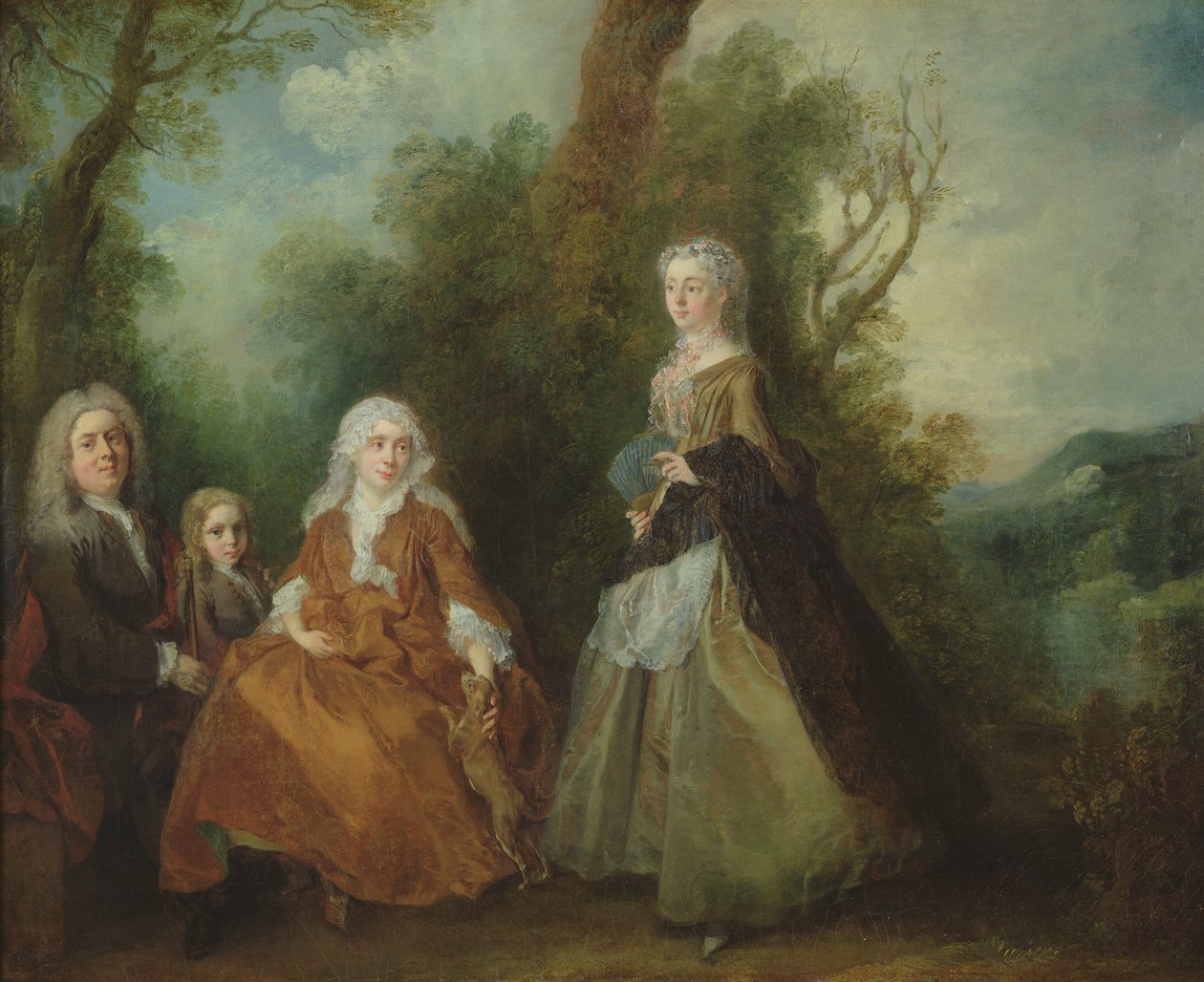 Familj i en park av Nicolas Lancret