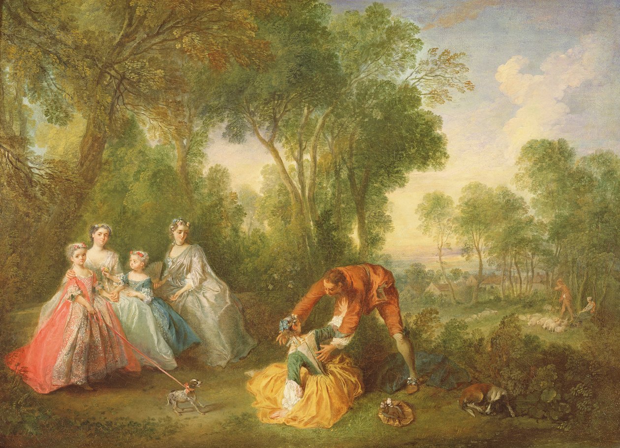 Familjen Bourbon-Conti av Nicolas Lancret