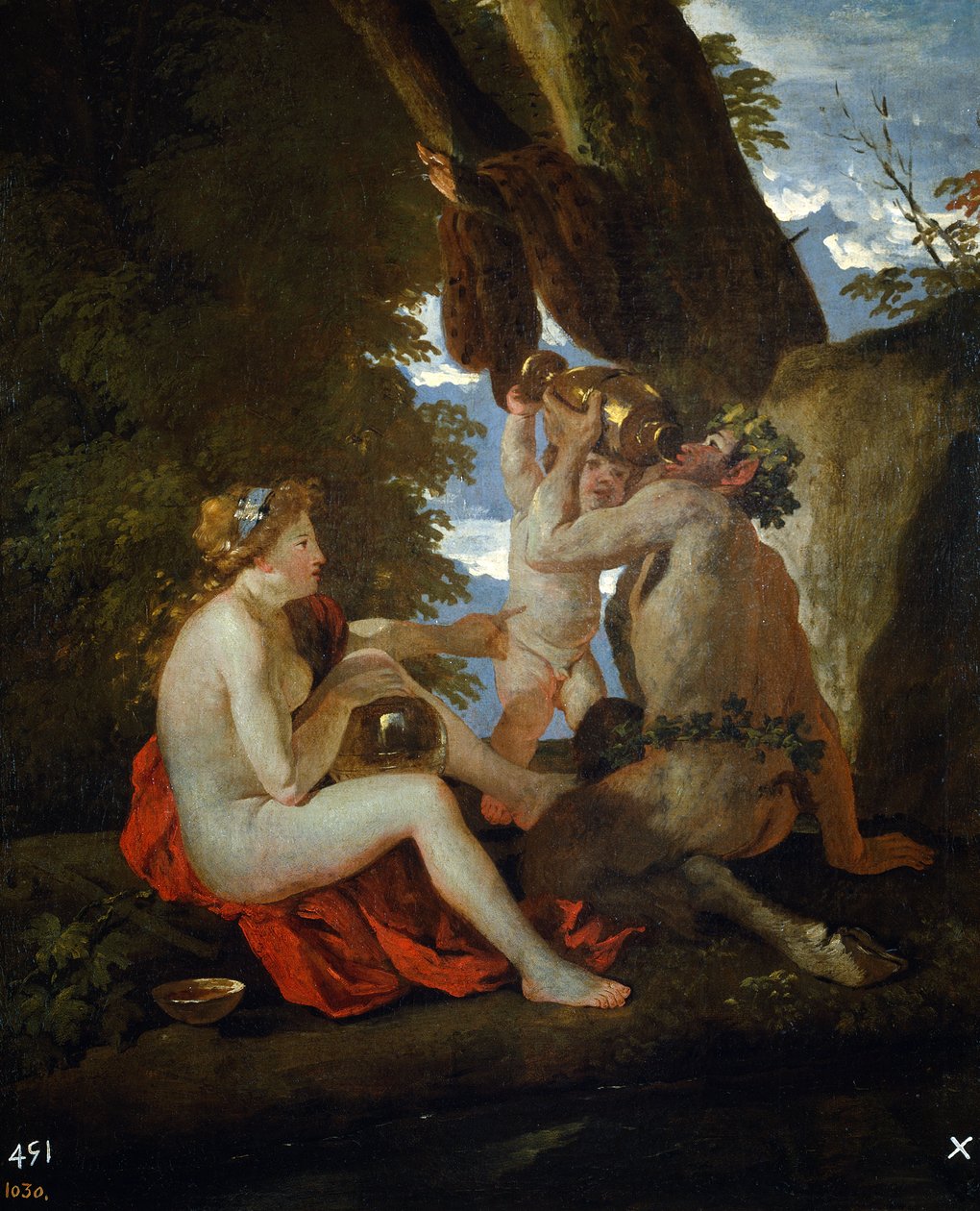 Escena báquica av Nicolas Poussin
