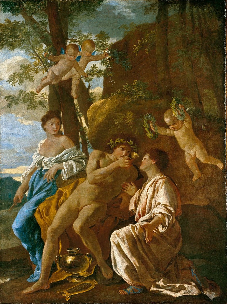 LInspiration du poète (Niedersächsisches Landesmuseum) av Nicolas Poussin