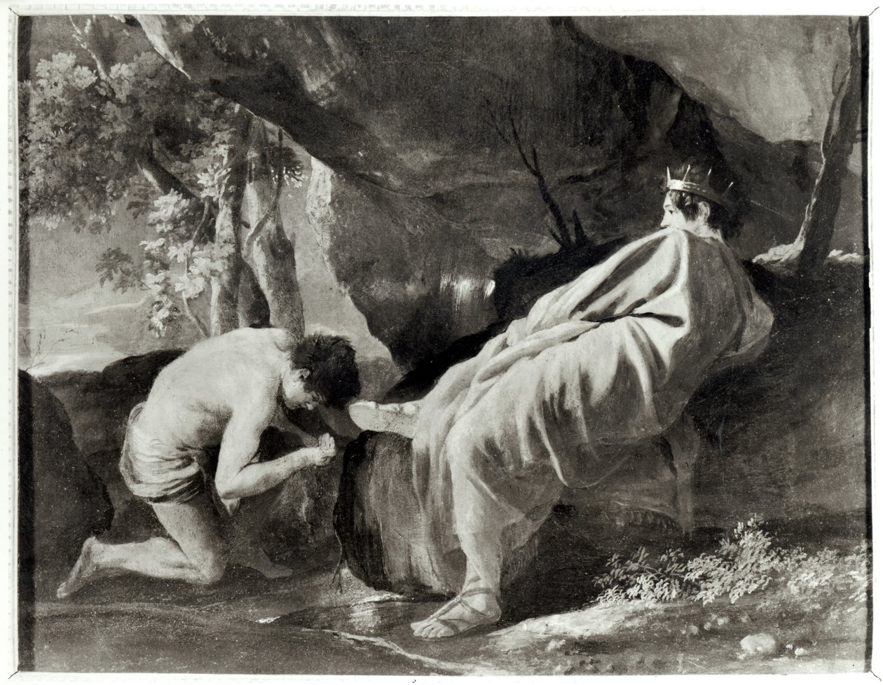 Midas vid källan till floden Pactolus av Nicolas Poussin