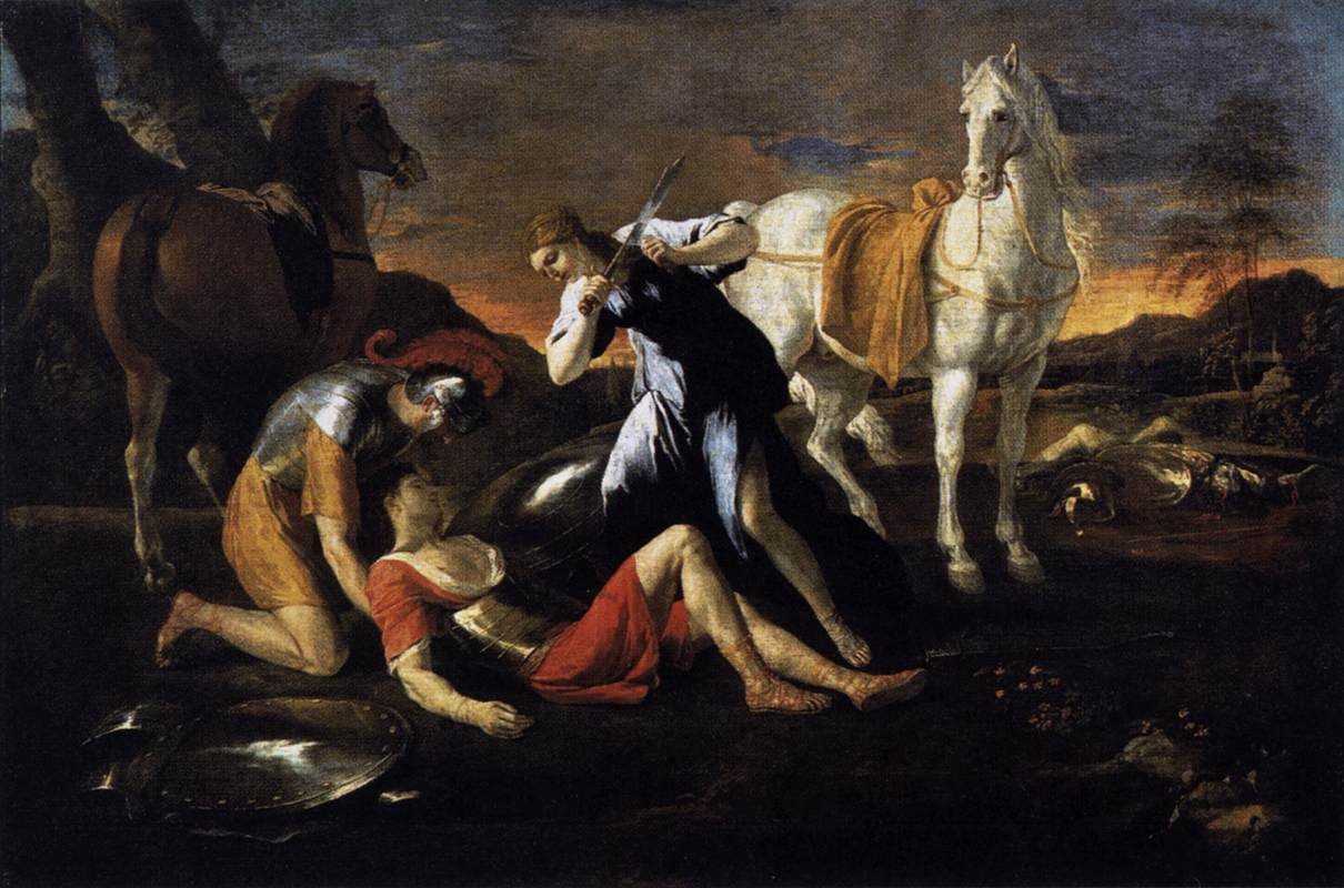 Tancred and Erminia av Nicolas Poussin