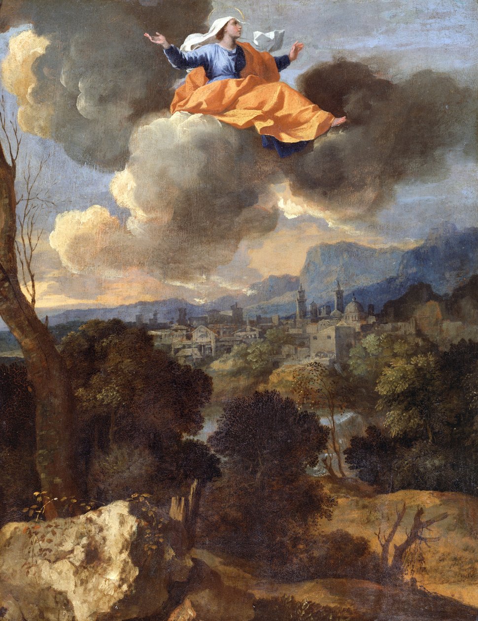 The Translation of Saint Rita of Cascia av Nicolas Poussin