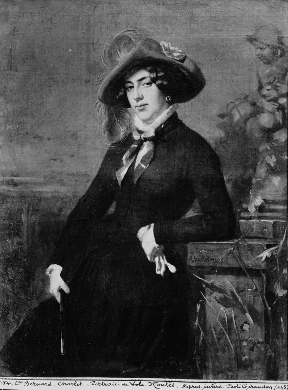 Porträtt av Lola Montez (1821-61), 1844 av Nicolas Toussaint Charlet