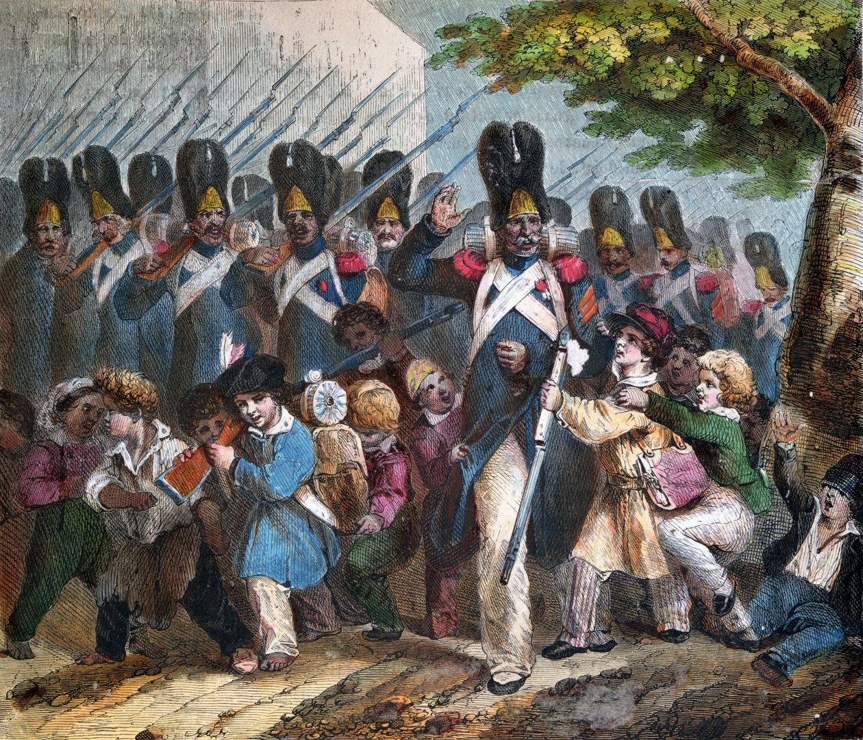 Grenadiererna av Napoleon I (1769-1821), ca. 1820 av Nicolas Toussaint Charlet