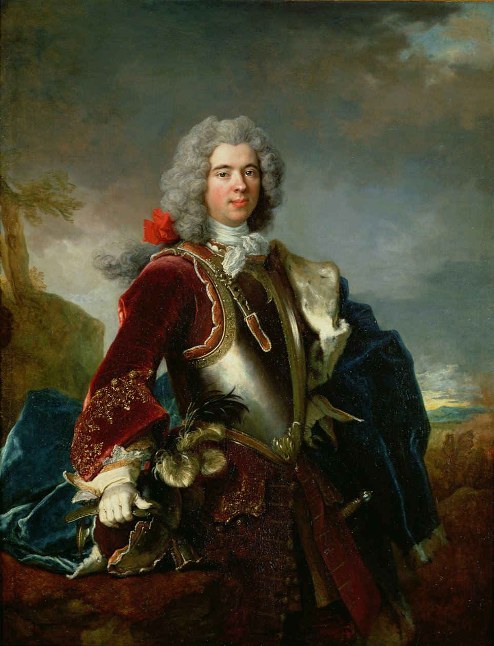 Porträtt av prins Jacques 1er Grimaldi (olja på duk) 1689 - 1751 av Nicolas de Largillière