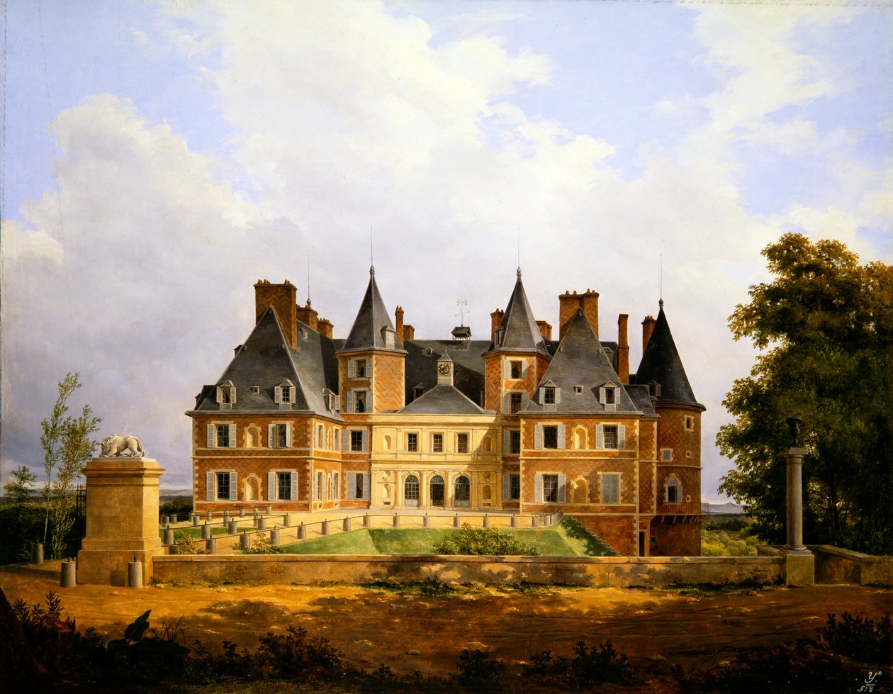 Utsikt över ett franskt slott av Nicolas Alexandre Barbier