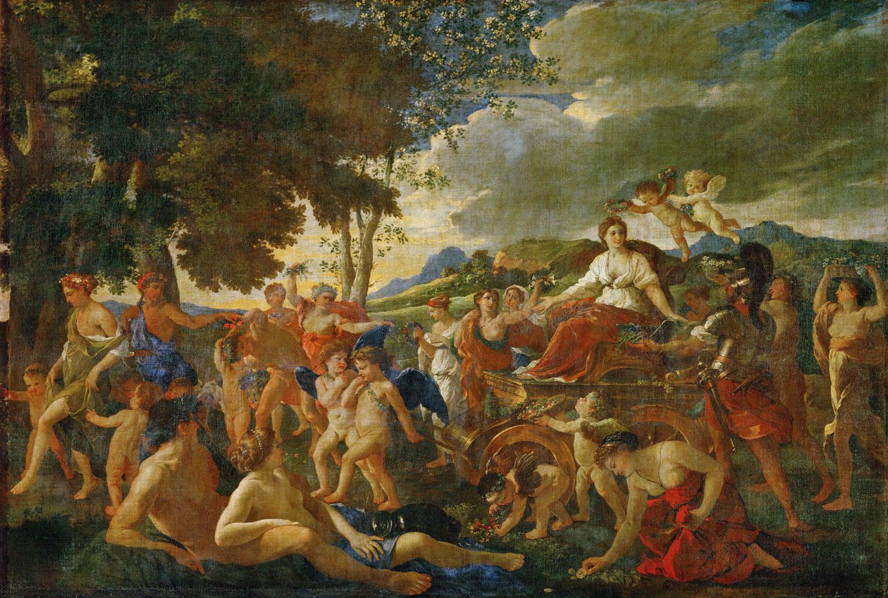 Floras triumf... av Nicolas (attr.to) Poussin