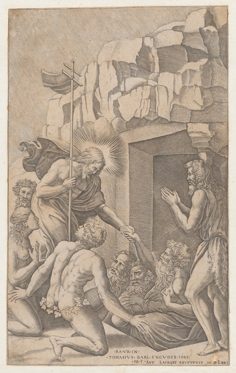 Kristus i Limbo, efter Rafael, 1541., 1541. av Nicolas Beatrizet