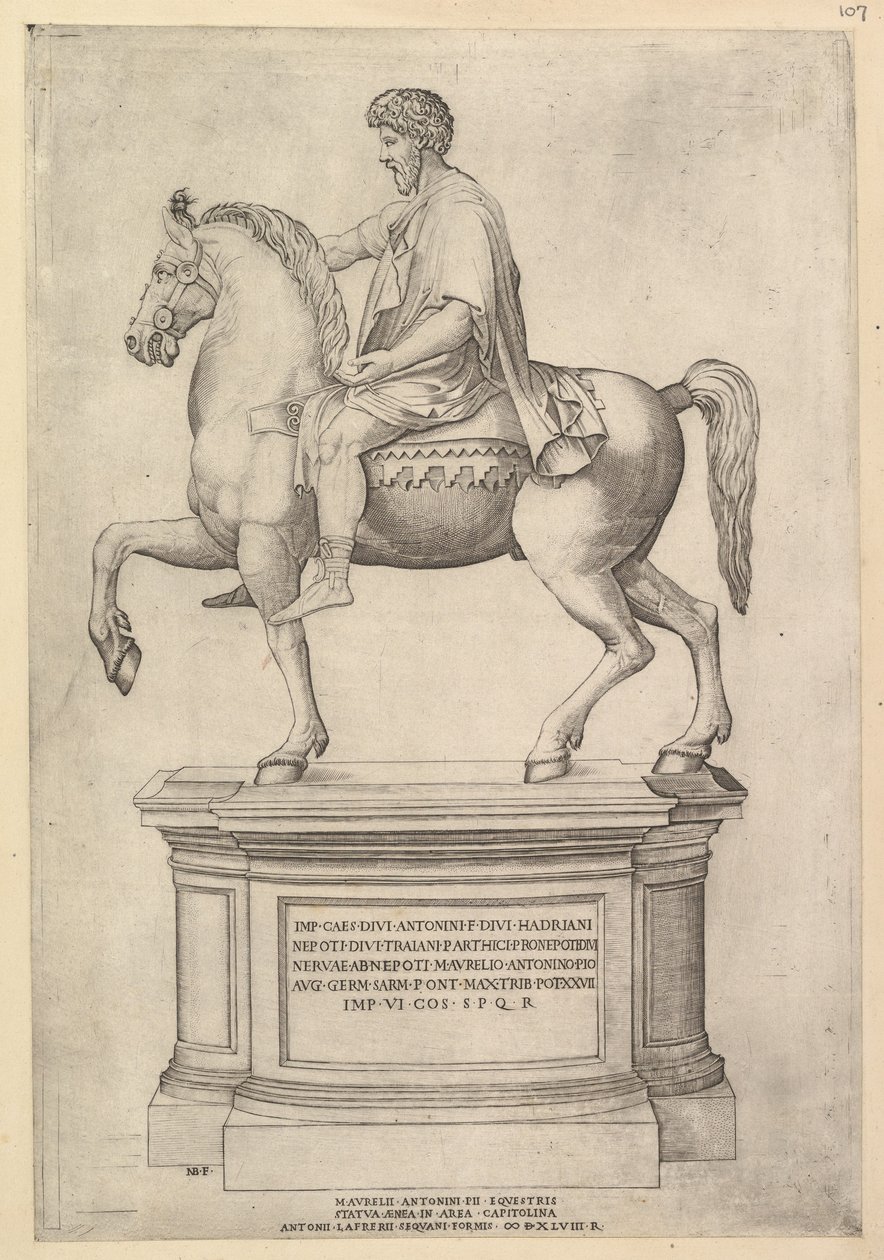 Mirror of Roman Magnificence: Marcus Aurelius, 1500-talet. av Nicolas Beatrizet
