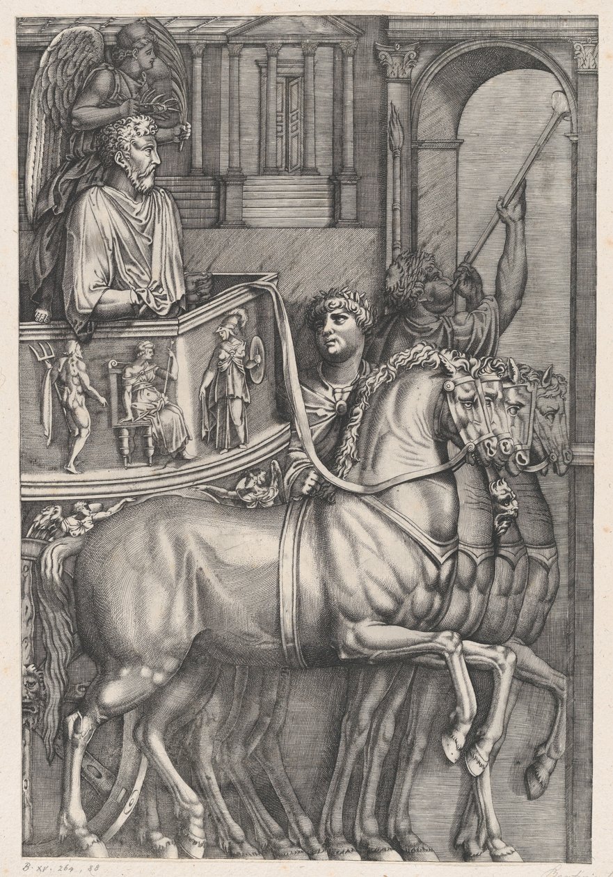 Marcus Aurelius triumf, 1550, 1550. av Nicolas Beatrizet