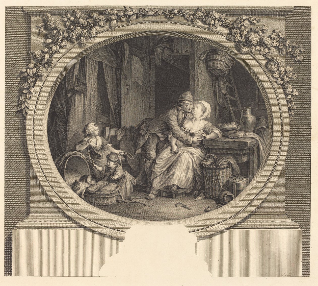 Byns lycka av Nicolas Delaunay after Sigmund Freudenberger